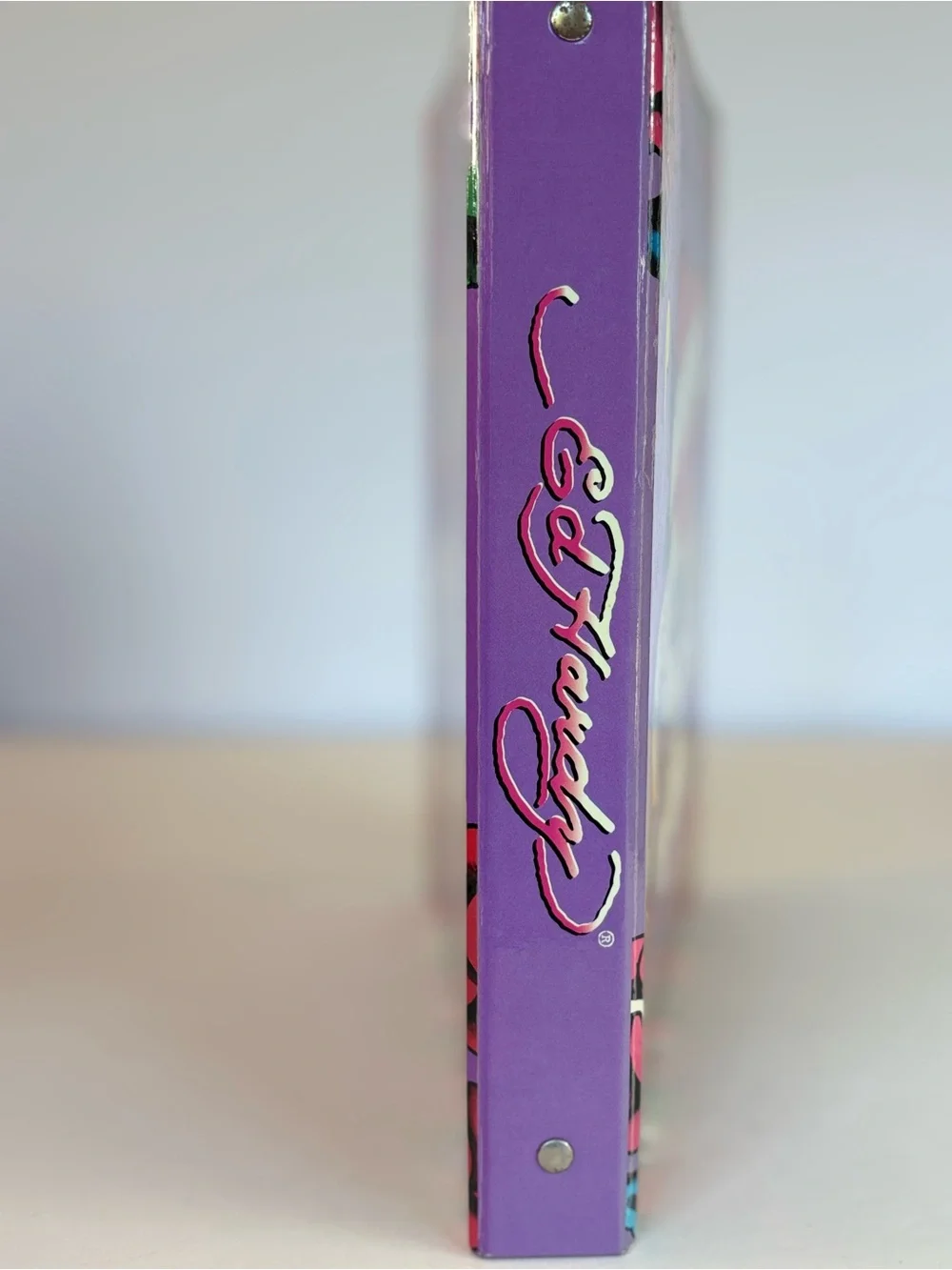 NEW Ed Hardy Love Kills Slowly Skull Heart Roses 1” Binder Y2K Lisa Frank